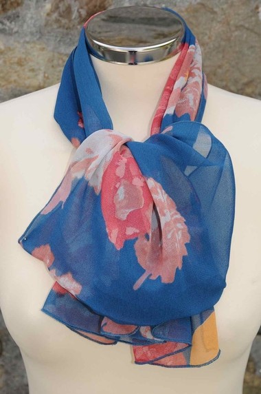 Adini poppy print scarf.751P