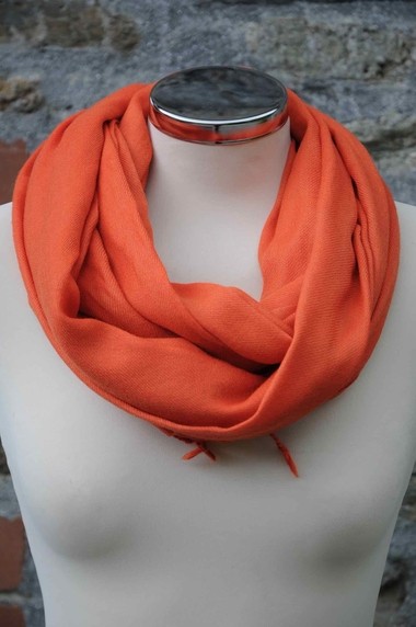 Adini orange wool scarf.199